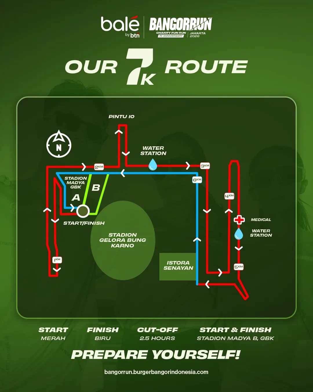 Peta rute lari